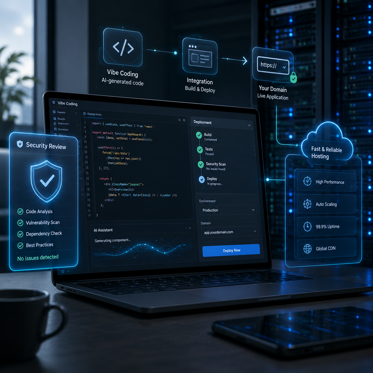 Integracija i hosting Vibe Coding aplikacija